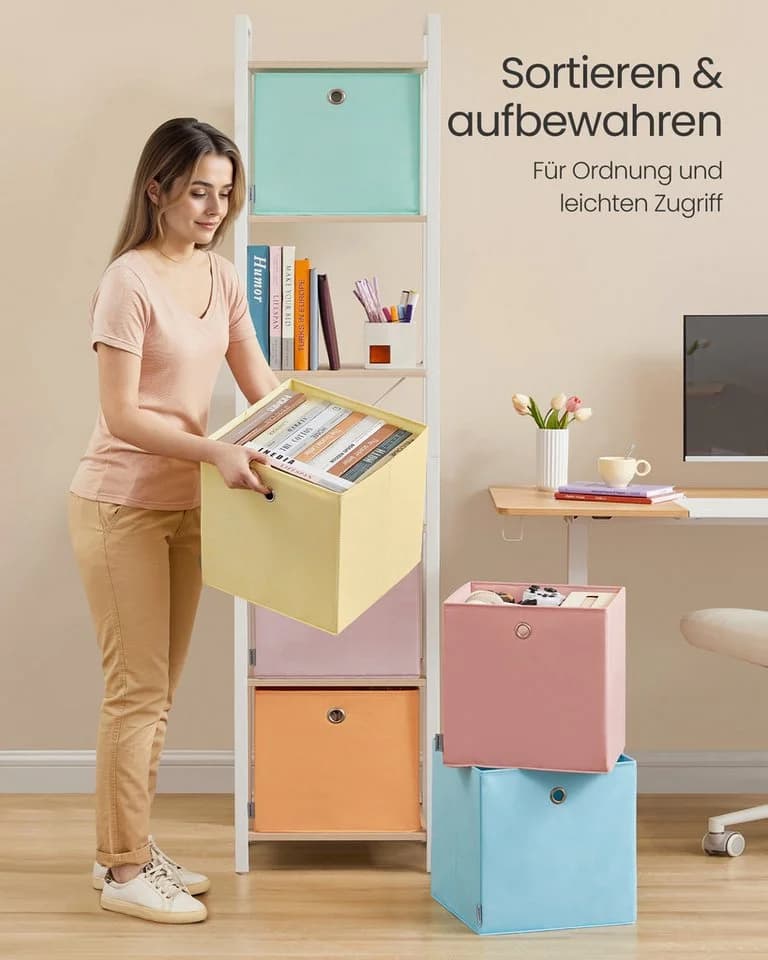 SONGMICS Aufbewahrungsbox Set 6-tlg. Bunt Faltbox Stoffbox - Bild 4