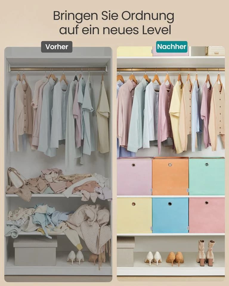 SONGMICS Aufbewahrungsbox Set 6-tlg. Bunt Faltbox Stoffbox - Bild 5