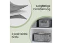 SONGMICS Aufbewahrungsbox 3er Set Grau mit Griffe Bild 5