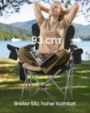SONGMICS Campingstuhl Faltbar Schwarz-Grau mit Tragetasche Bild 3