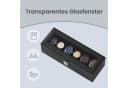 SONGMICS Uhrenbox 6 Fächer Schwarz Glasdeckel Bild 5