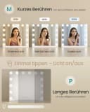 SONGMICS Schminkspiegel mit LED, 10-fach Lupe & USB-Ladefunktion Bild 4