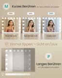 SONGMICS Schminkspiegel mit 10-fach Vergrößerung und LED-Beleuchtung Bild 5
