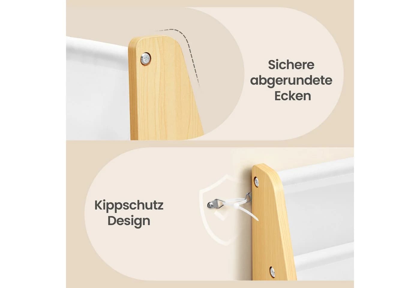 SONGMICS Kinderregal 4 Ebenen Gelb/Weiß - Bild 5