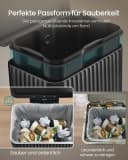 SONGMICS Mülleimer Küche 30L mit Fußpedal und Softclose Schwarz Bild 5