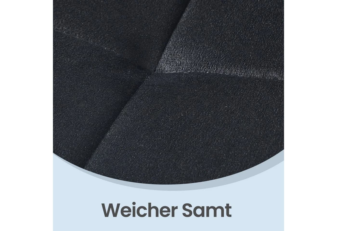 VASAGLE Esszimmerstuhl Samt Rauchschwarz mit verstellbaren Füßen - Bild 4