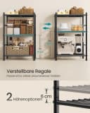 SONGMICS Standregal aus Stahl Mattschwarz 3 Ebenen Bild 3