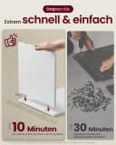VASAGLE Nachttisch 2er Set Wolkenweiß 3 Ebenen Werkzeuglos Bild 3