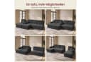 VASAGLE Wohnlandschaft U-Form 6-Sitzer Cord Sofa Grau Bild 4