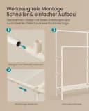 SONGMICS Kleiderständer Weiß mit Doppelstange und Ablagen Bild 5