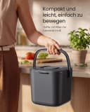SONGMICS Biomülleimer mit Deckel und Griff, 4L/7L, Grau/Schwarz Bild 5