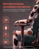 SONGMICS Gaming-Stuhl Grau Ergonomisch 4D Armlehnen Bild 1