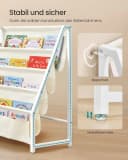 SONGMICS Bücherregal Kinder Spielzeugtruhe mit Seitentasche Herbstgelb Bild 4