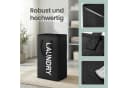 SONGMICS Wäschekorb 2er Set 80 L Faltbar Schwarz Bild 5