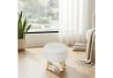 SONGMICS Sitzhocker mit Stauraum Weiß Teddy-Fleece Bild 1