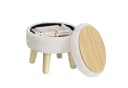 SONGMICS Sitzhocker mit Stauraum Weiß Teddy-Fleece Bild 2