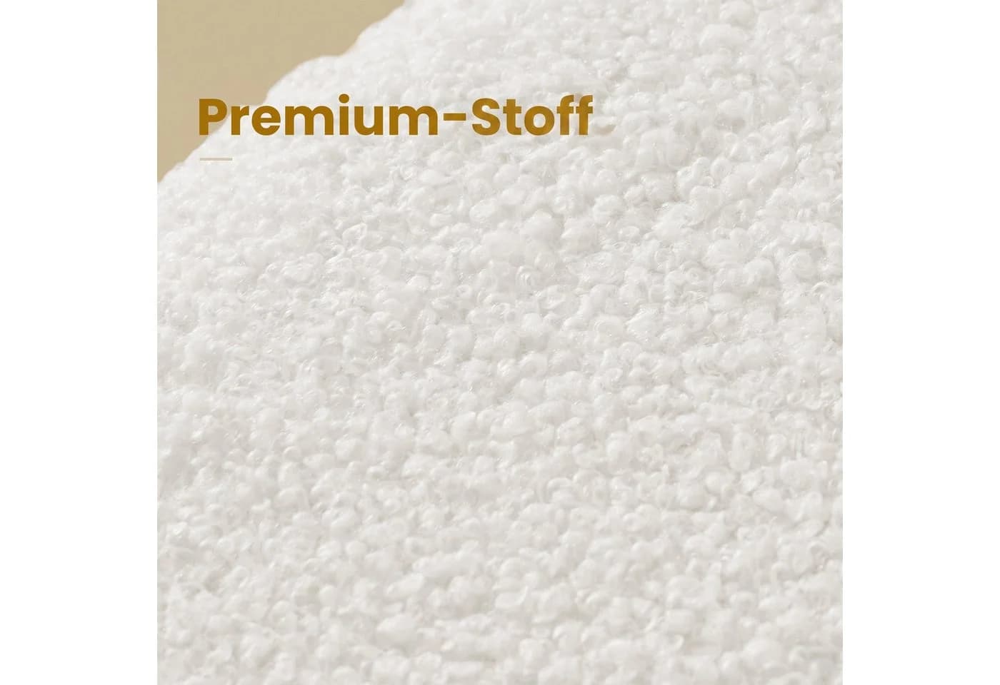 SONGMICS Sitzhocker mit Stauraum Weiß Teddy-Fleece - Bild 4