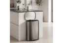 SONGMICS Mülleimer Treteimer 50L Edelstahl Silbergrau Bild 1