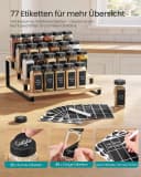 SONGMICS Gewürzbehälter 12er Set Schwarz Glas Bild 4
