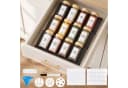 SONGMICS Gewürzglas-Set 12-tlg. Glas Bambus Naturbeige Bild 1