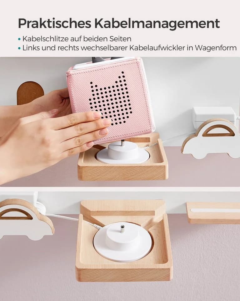 SONGMICS Wandregal für Figuren & Toniebox Weiß - Bild 5