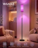 VASAGLE Stehlampe Schwarz höhenverstellbar LED App-Steuerung Bild 1