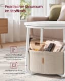 VASAGLE Couchtisch 2er Set rund Beige/Mattweiß mit Stauraum Bild 5