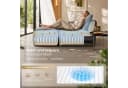 VASAGLE 2-Sitzer Modulares Sofa Chenille Grau/Weiß Bild 3