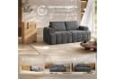 VASAGLE 2-Sitzer Modulares Sofa Chenille Grau/Weiß Bild 4