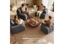 VASAGLE 2-Sitzer Modulares Sofa Chenille Grau/Weiß Bild 5