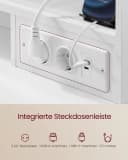 VASAGLE Schminktisch mit LED-Spiegel, 9 Schubladen & Hocker, Weiß Bild 5