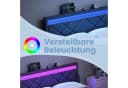 VASAGLE Polsterbett mit LED, USB, 4 Schubladen, grau/blau Bild 4