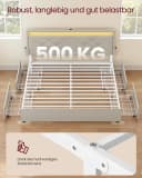 VASAGLE Polsterbett mit LED, USB & 4 Schubladen inkl. Matratze Bild 5
