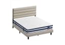 VASAGLE Polsterbett mit Matratze Set Beige/Blau Stauraum Bild 2