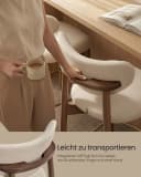 VASAGLE Barhocker 4er Set Hellbeige Mid-Century Massivholz Bild 5