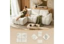VASAGLE Ecksofa L-Form Chenille Weiß Modular Bild 1
