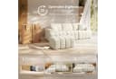 VASAGLE Ecksofa L-Form Chenille Weiß Modular Bild 4