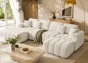 VASAGLE Modulares Sofa U-Form Chenille Weiß 6-Sitzer Bild 2