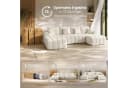 VASAGLE Modulares Sofa U-Form Chenille Weiß 6-Sitzer Bild 4