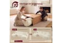 VASAGLE Wohnlandschaft U-Form 6-Sitzer Cord Sofa Weiß Bild 5