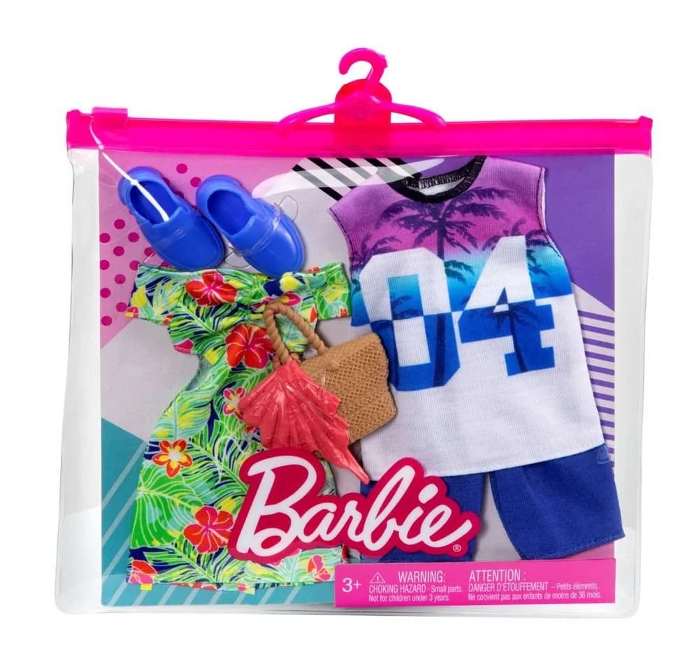 Barbie Puppenkleidung Sommer Style Garderoben Set Barbie & Ken Mattel