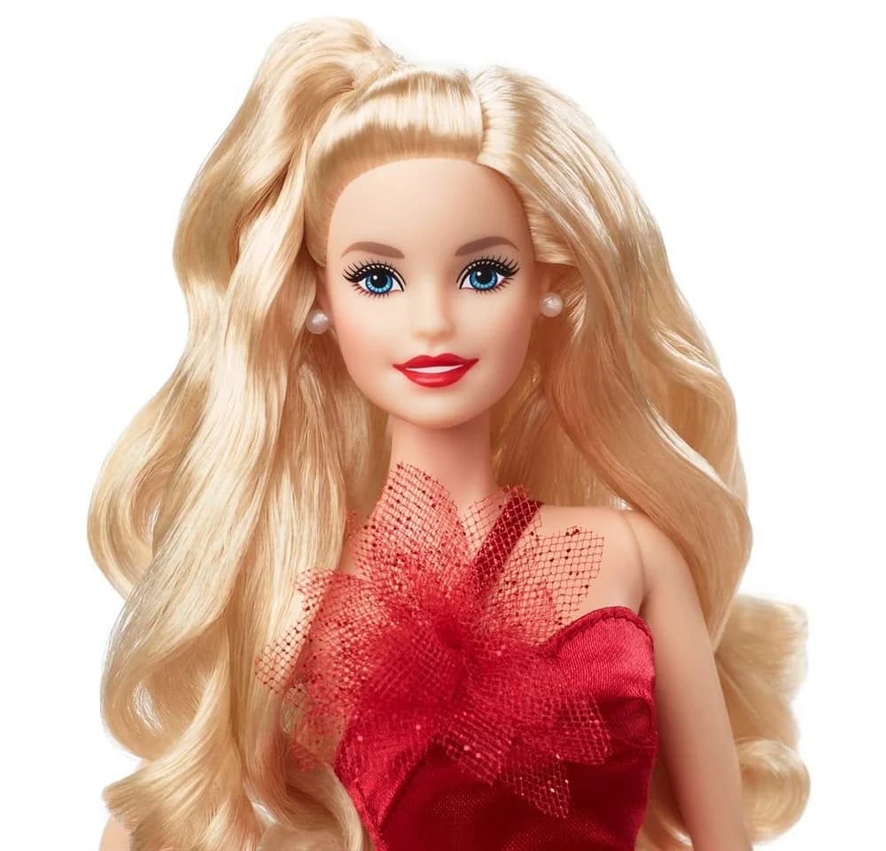 Elegante Anziehpuppe in Rot und Gold - Bild 4