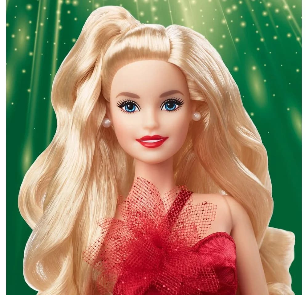 Elegante Anziehpuppe in Rot und Gold - Bild 5