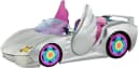 Barbie Spielzeug-Auto Cabrio Glitzerndes Silbernes Auto mit Scherentüren Bild 1