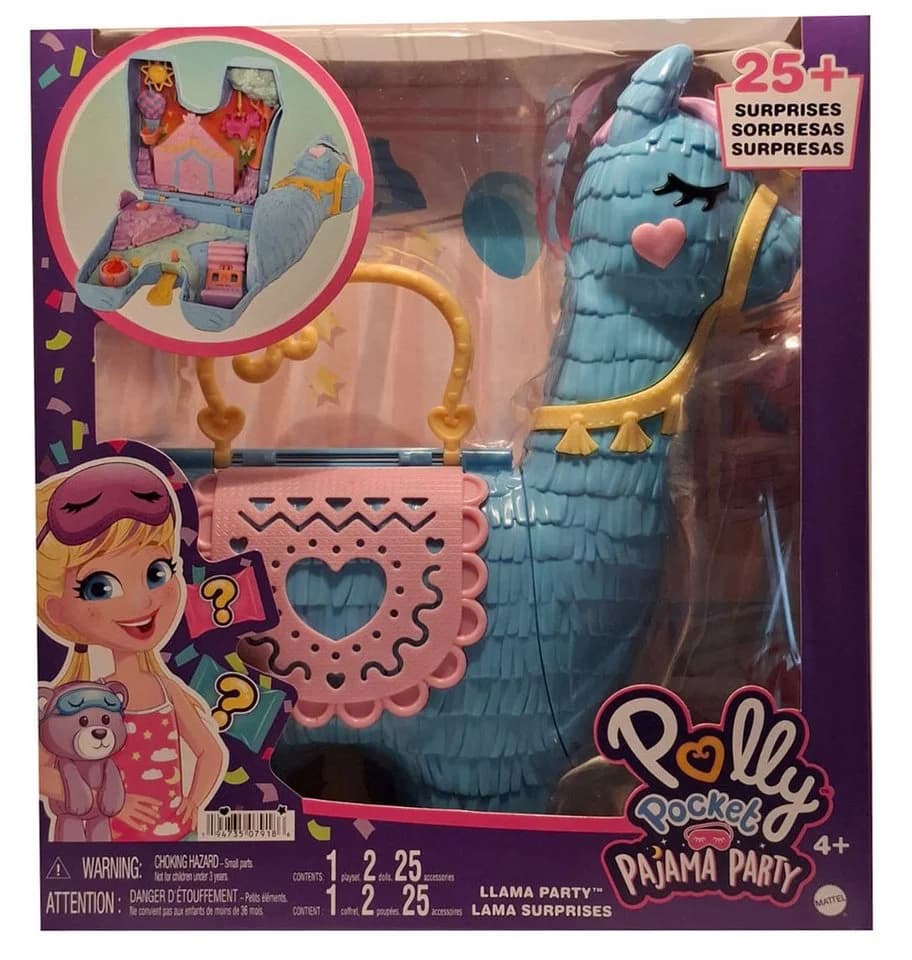 Polly Pocket Lama-Party Spielset mit Konfetti-Effekt und 2 Mikropuppen - Bild 2
