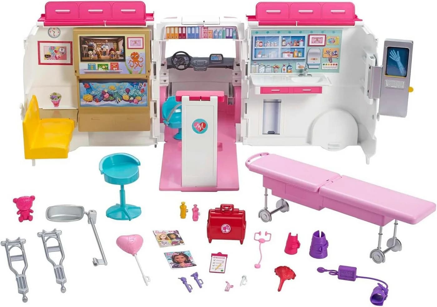 Mattel Barbie Spielwelt Krankenwagen 2-in-1 mit Licht und Sound - Bild 5