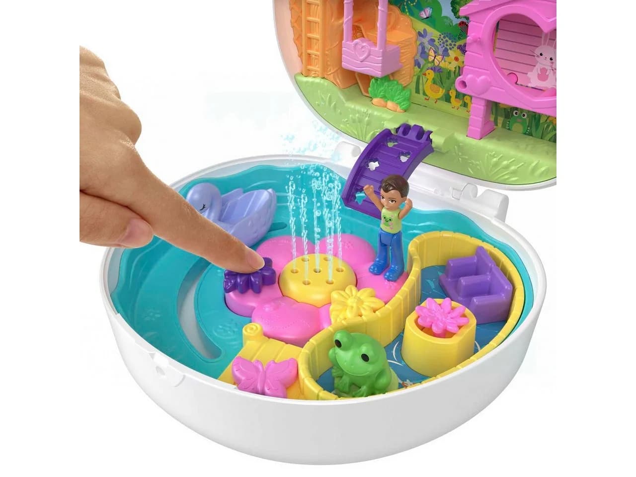 Mattel® Minipuppe Polly Pocket Blumen-Häschen Schatulle - Spielset mit 2 Puppen - Bild 3