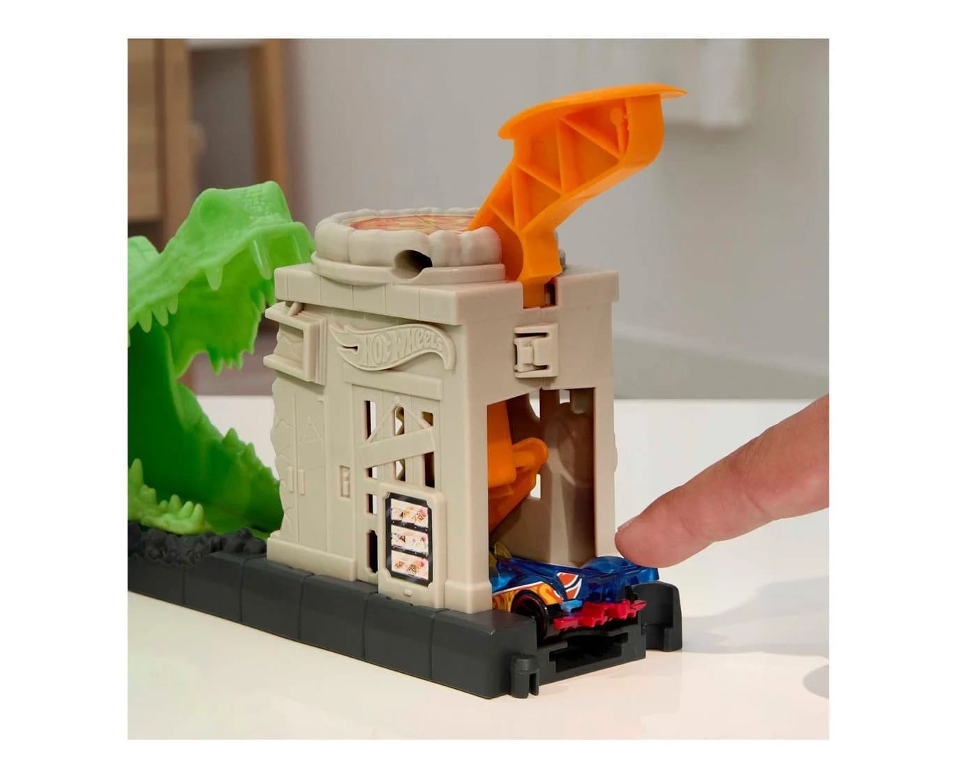 Hot Wheels Krokodil Attacke City Gator Loop Spielset Stunt-Looping Autorennbahn - Bild 3