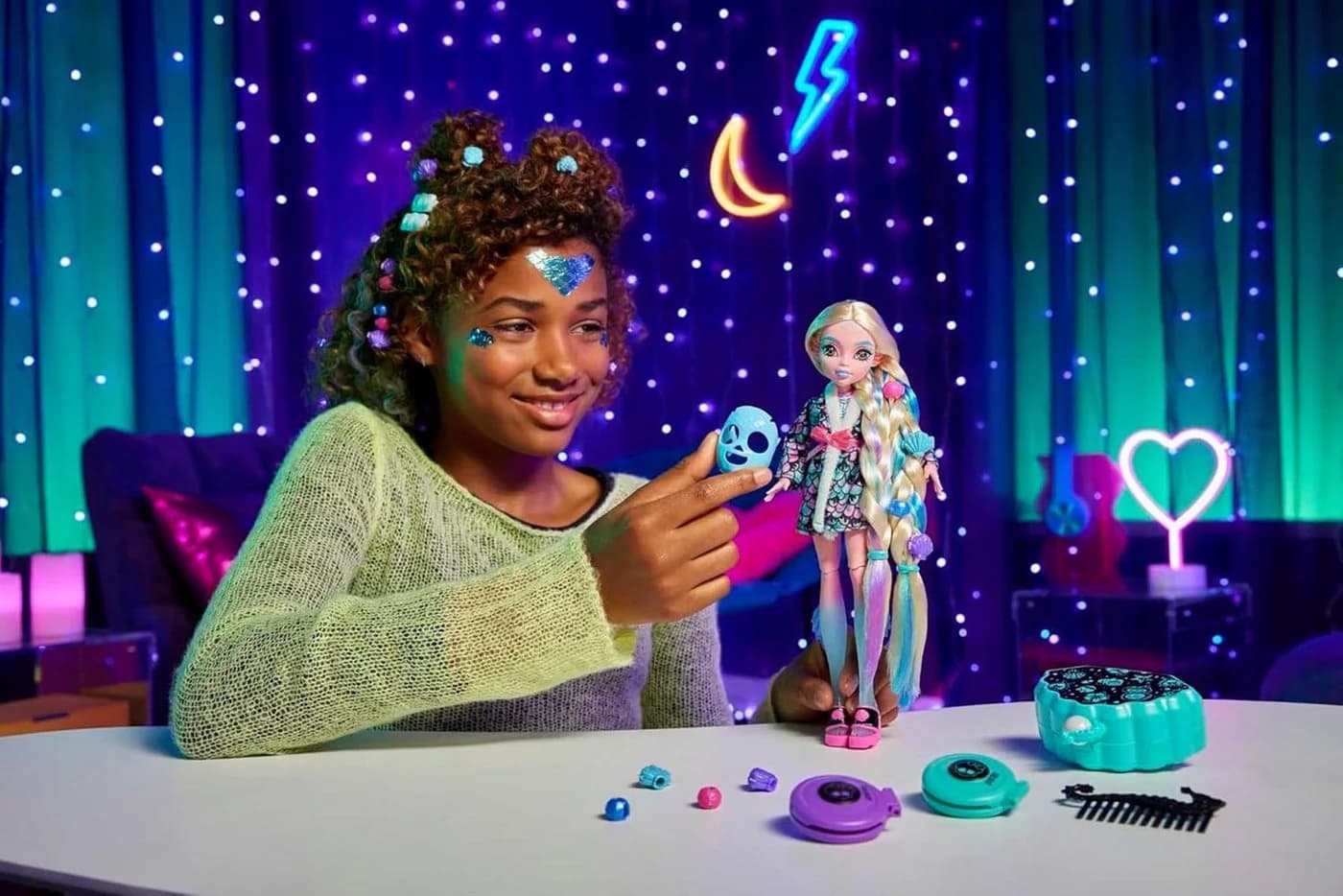 Mattel Biegepuppe Monster High Lagoona Blue Spa Day Set Zubehör HKY69