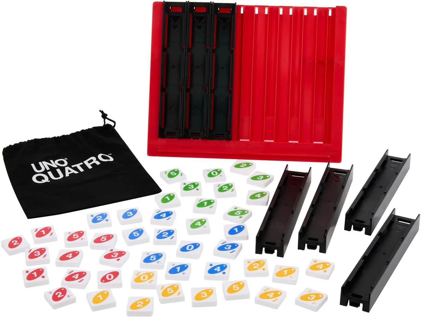 Mattel Games UNO Quatro Familienspiel Bunt Strategie